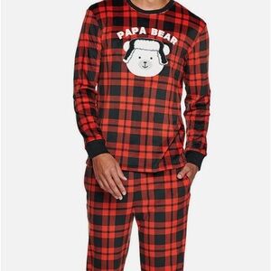 2/$30 Cuddl Duds Papa Bear pjs Christmas
